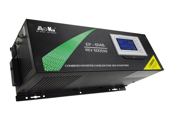 Invertidor de la serie AoKu EP EP-6048, 48VDC, 6000W, onda senoidal pura con cargador