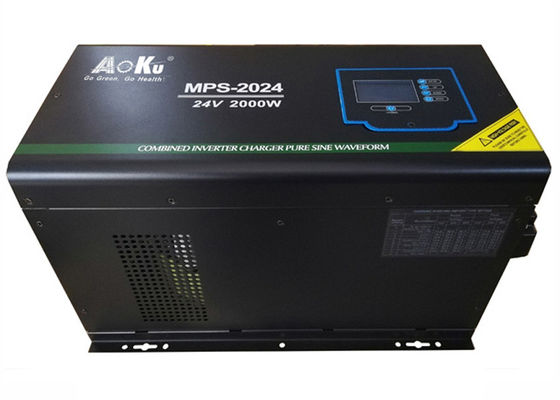 AoKu Inverter solar MPS-2024, 24VDC, 2000W, onda senoidal pura con entrada de CA, fuera de la red