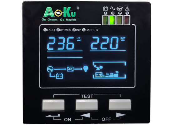 UPS en línea de alta frecuencia AoKu, diseño de montaje en rack 2KVA 2000W, onda sinusoidal pura