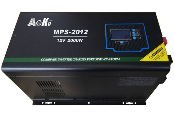 AoKu Solar Inverter MPS-2012, 12V, 2000W, onda senoidal pura con cargador, fuera de la red