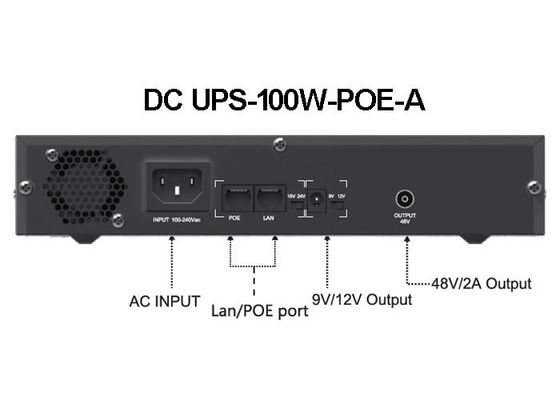 Mini UPS DC-100W POE-A 9V 12V 15V 24V 48V Con POE Para Router Módem Cámara CCTV